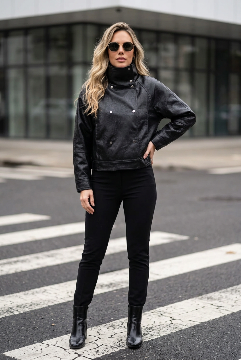 Chaqueta cuello alto