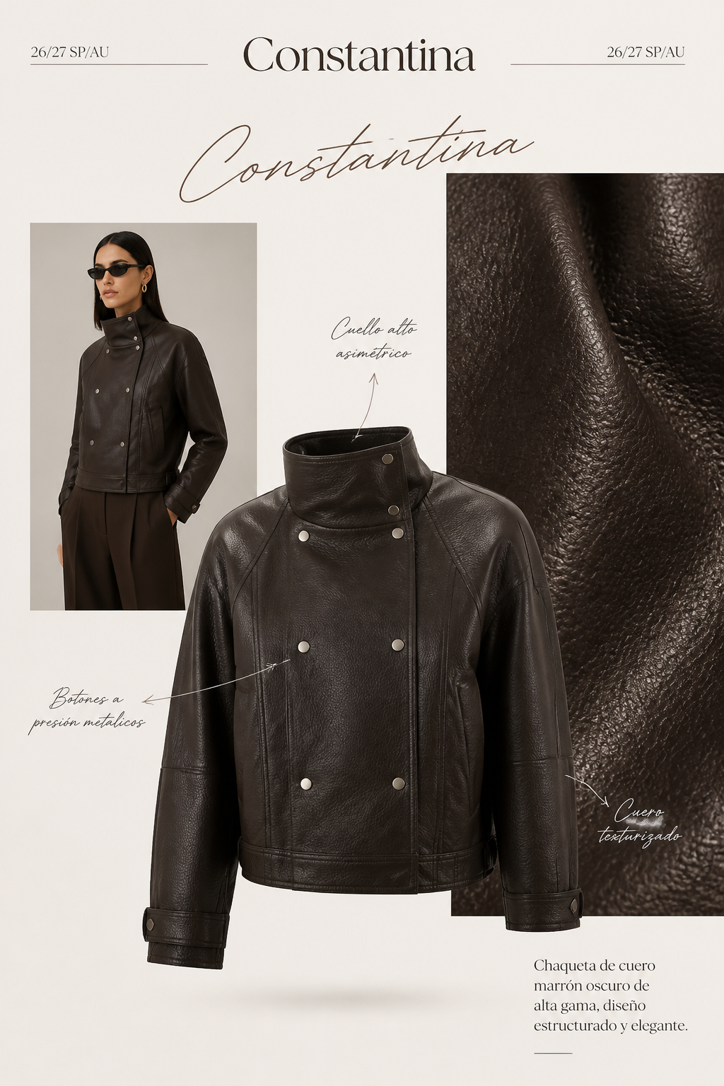 Chaqueta cuello alto