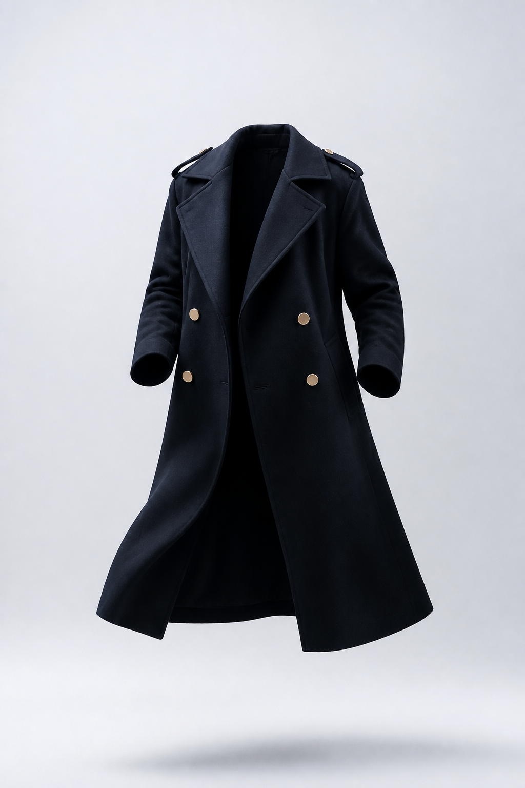 Trench abrigo con botines dorados