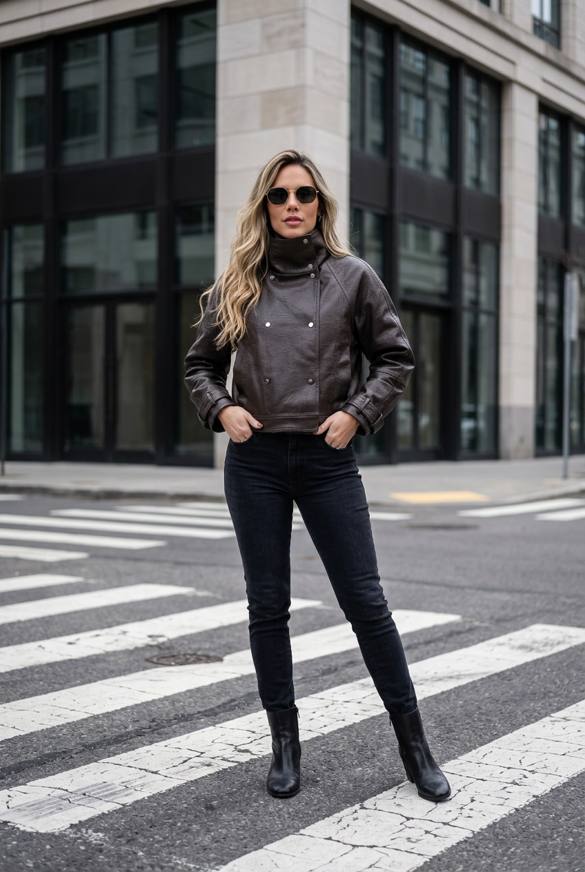 Chaqueta cuello alto