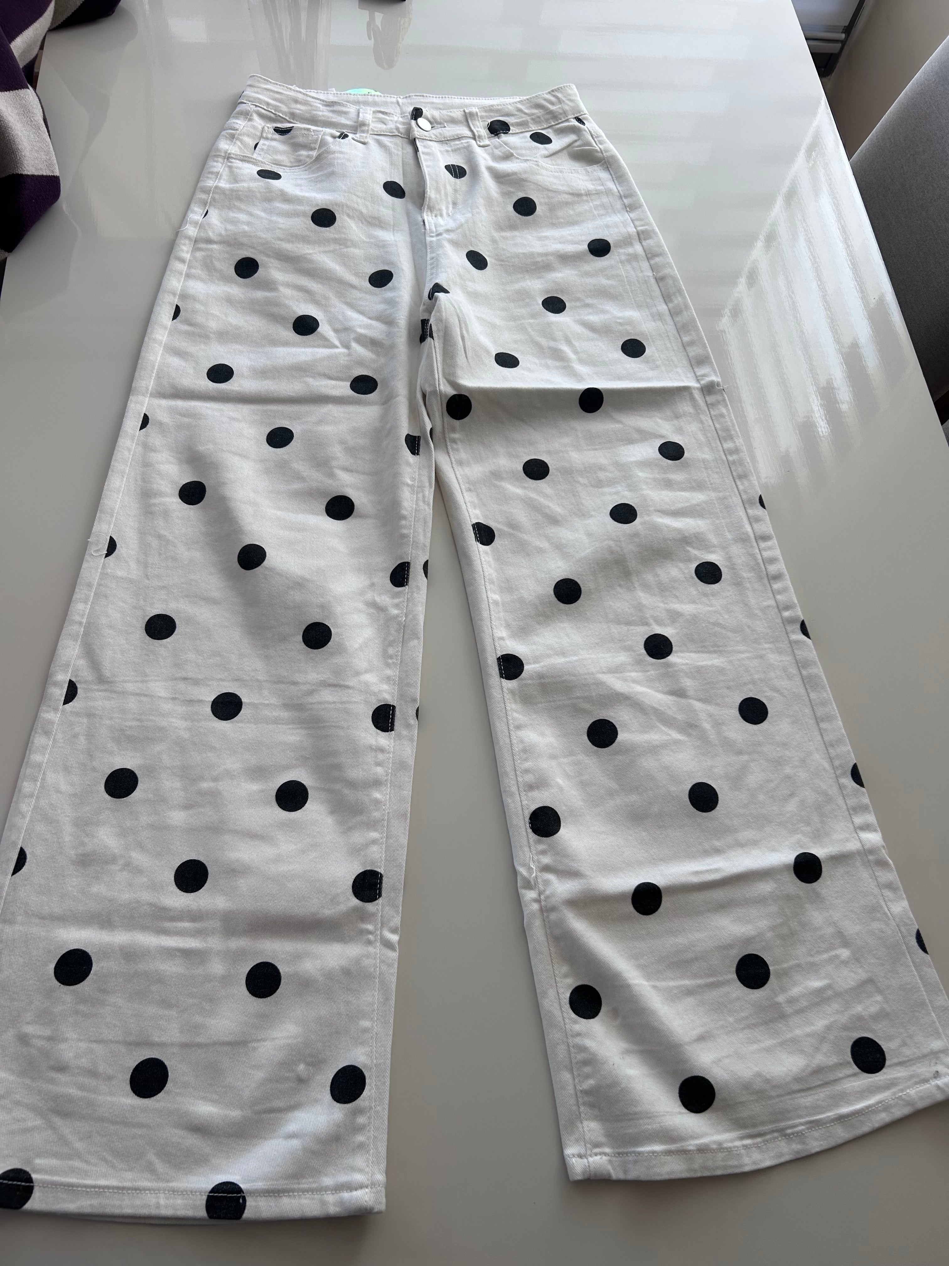 Jeans blanco punto