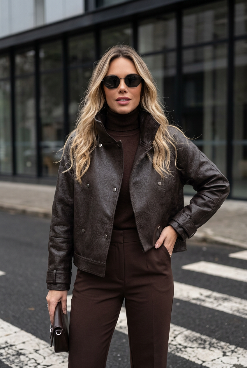 Chaqueta cuello alto
